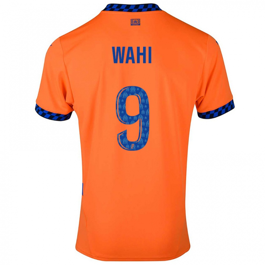 Niño Camiseta Elye Wahi #9 Naranja Azul Oscuro Equipación Tercera 2024/25 La Camisa Perú