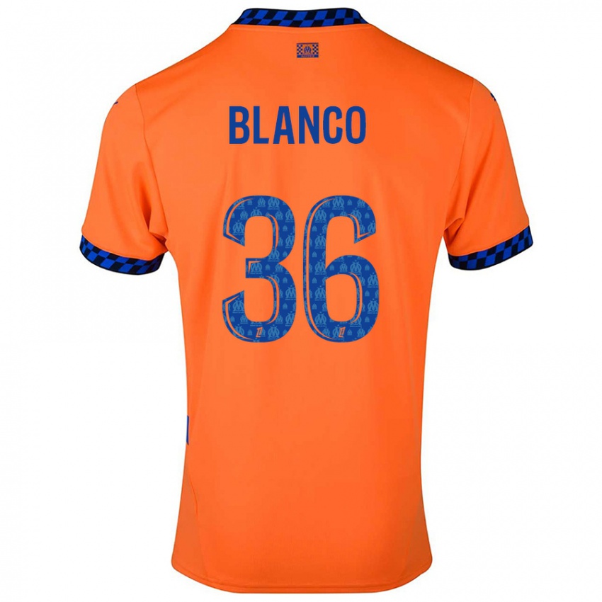 Niño Camiseta Ruben Blanco #36 Naranja Azul Oscuro Equipación Tercera 2024/25 La Camisa Perú