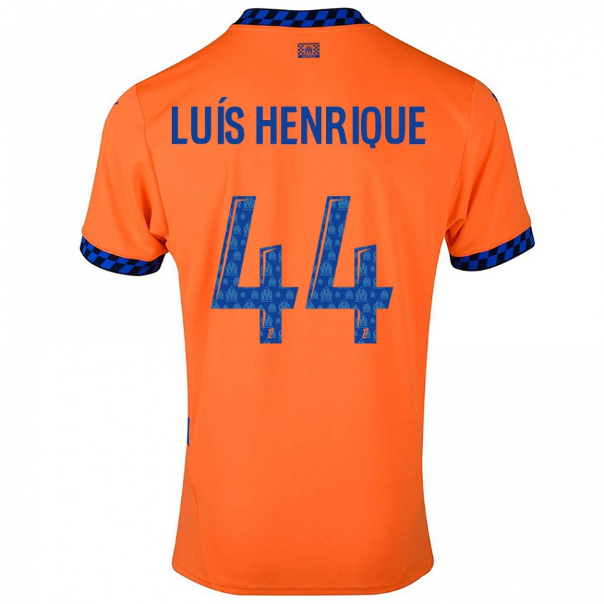 Niño Camiseta Luis Henrique #44 Naranja Azul Oscuro Equipación Tercera 2024/25 La Camisa Perú