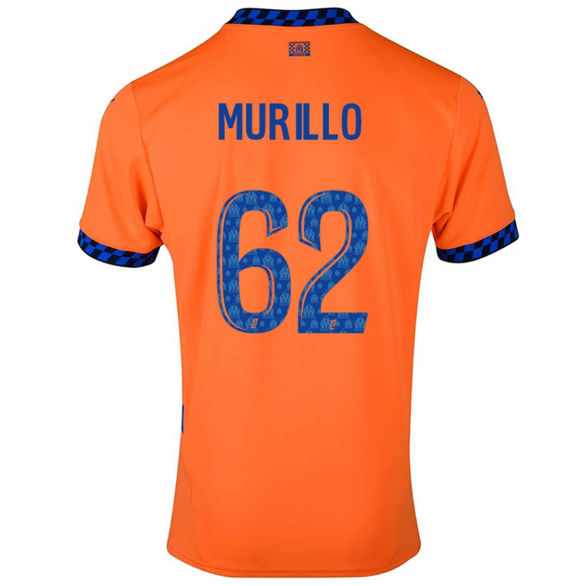 Niño Camiseta Amir Murillo #62 Naranja Azul Oscuro Equipación Tercera 2024/25 La Camisa Perú