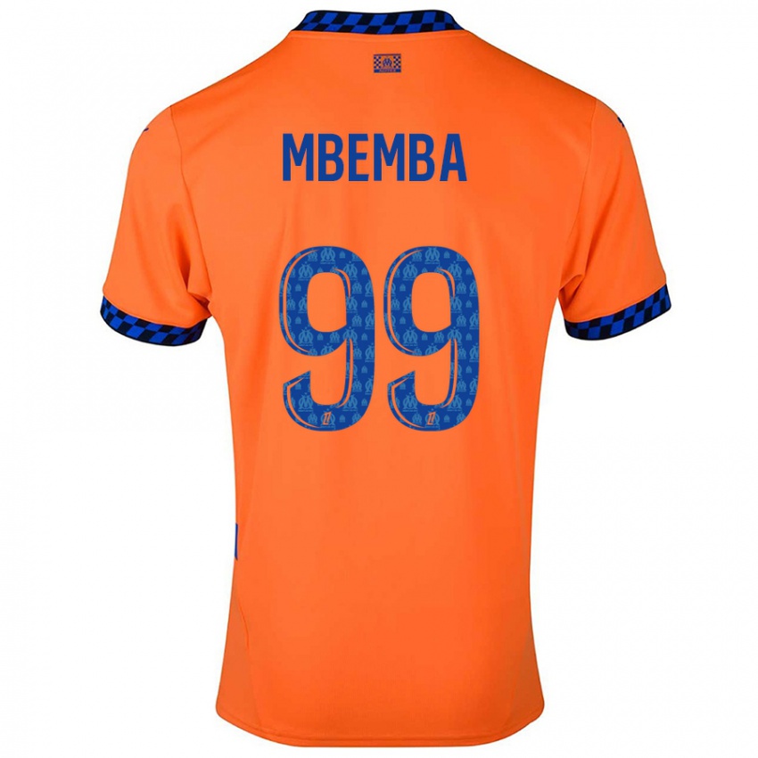 Niño Camiseta Chancel Mbemba #99 Naranja Azul Oscuro Equipación Tercera 2024/25 La Camisa Perú