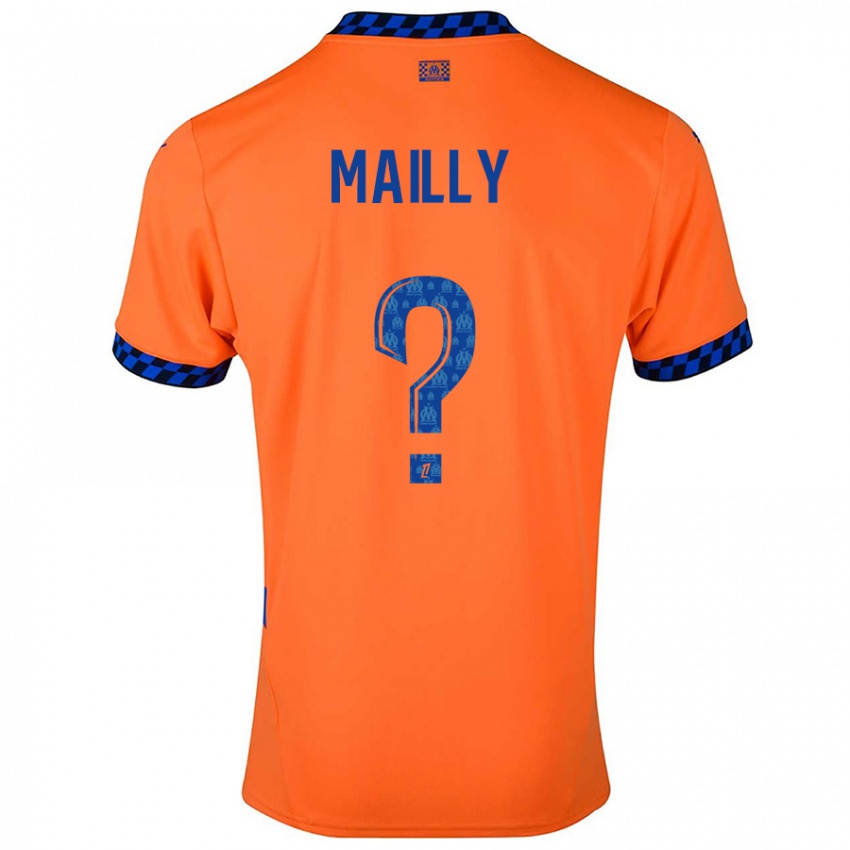 Niño Camiseta Evan Mailly #0 Naranja Azul Oscuro Equipación Tercera 2024/25 La Camisa Perú