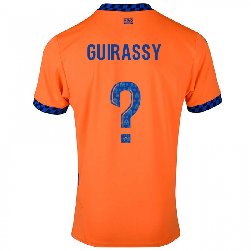 Niño Camiseta Moctar Guirassy #0 Naranja Azul Oscuro Equipación Tercera 2024/25 La Camisa Perú