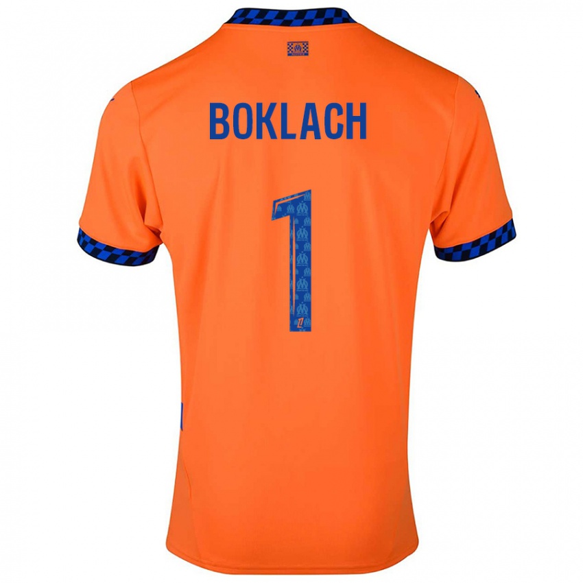 Niño Camiseta Kateryna Boklach #1 Naranja Azul Oscuro Equipación Tercera 2024/25 La Camisa Perú