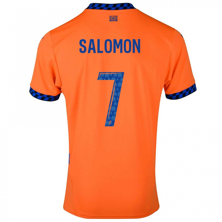 Niño Camiseta Maëva Salomon #7 Naranja Azul Oscuro Equipación Tercera 2024/25 La Camisa Perú