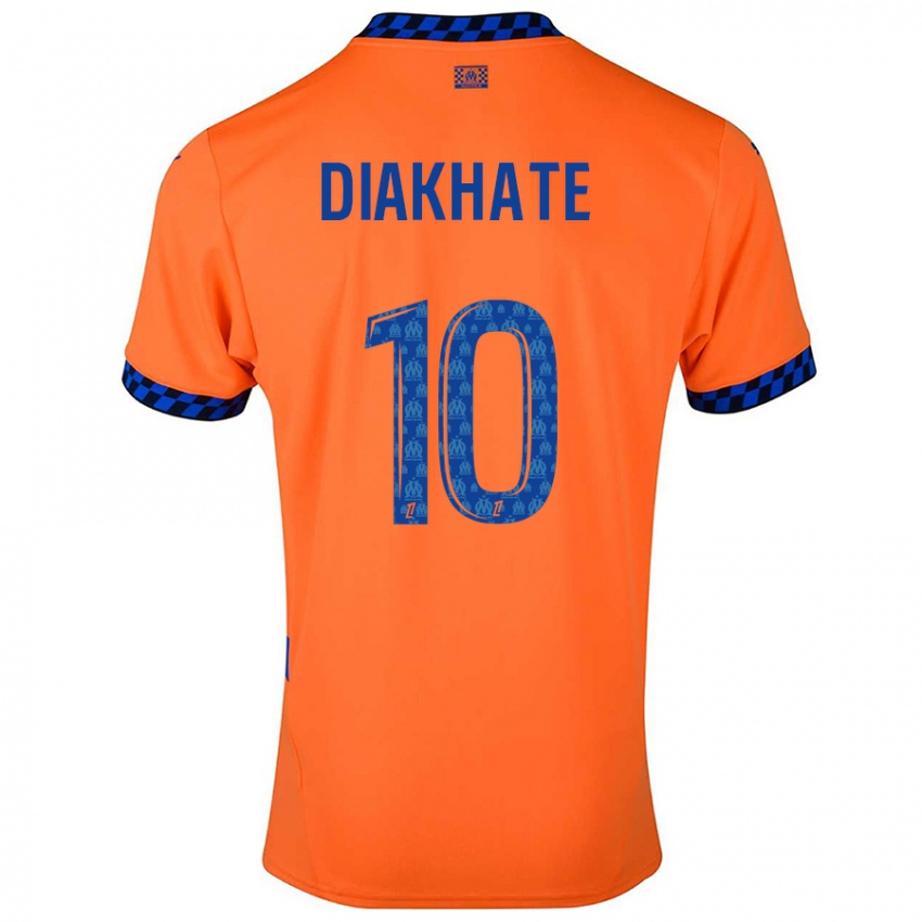 Niño Camiseta Ndeye Awa Diakhaté #10 Naranja Azul Oscuro Equipación Tercera 2024/25 La Camisa Perú