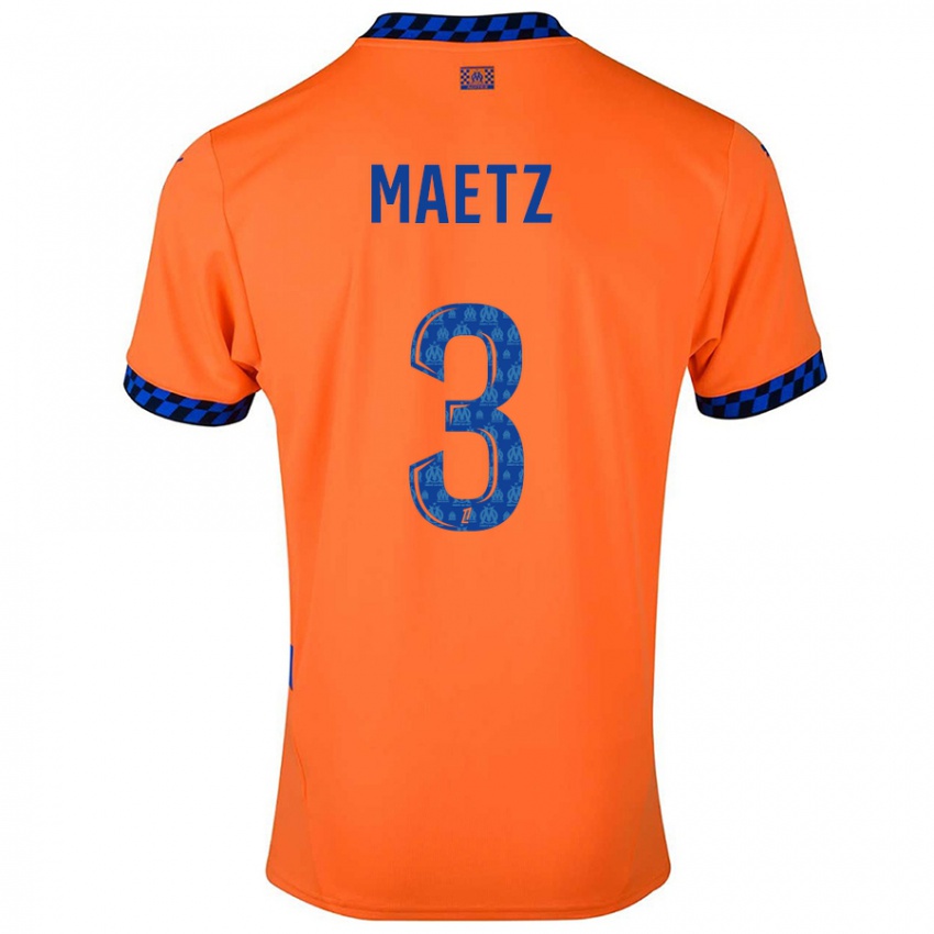 Niño Camiseta Agathe Maetz #3 Naranja Azul Oscuro Equipación Tercera 2024/25 La Camisa Perú