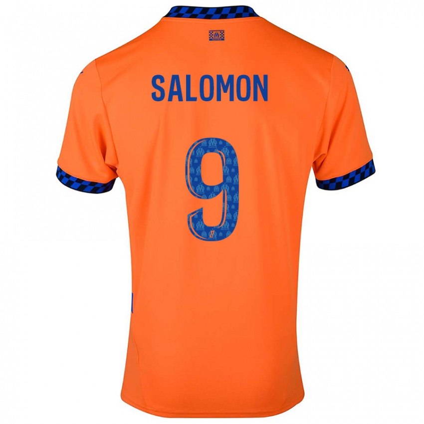 Niño Camiseta Maeva Salomon #9 Naranja Azul Oscuro Equipación Tercera 2024/25 La Camisa Perú