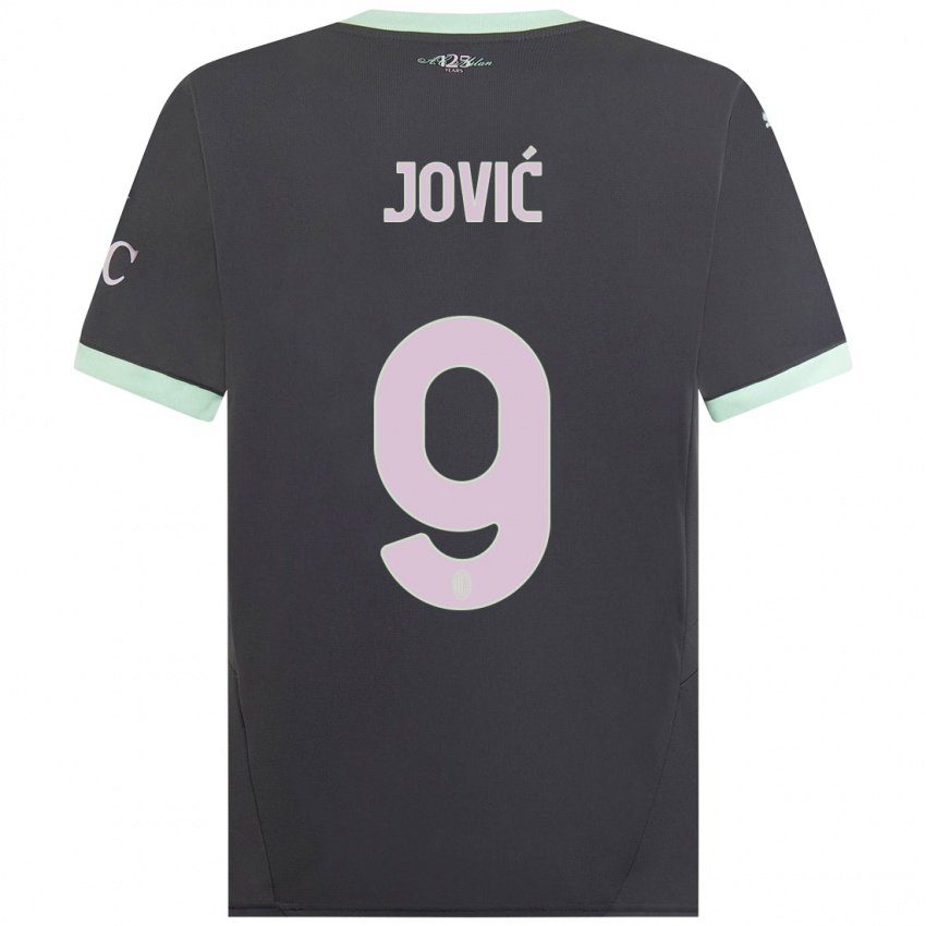 Niño Camiseta Luka Jovic #9 Gris Equipación Tercera 2024/25 La Camisa Perú