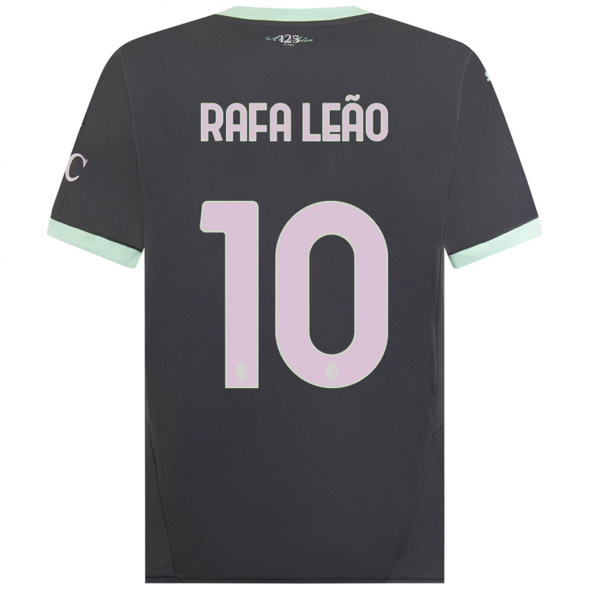 Niño Camiseta Rafael Leao #10 Gris Equipación Tercera 2024/25 La Camisa Perú