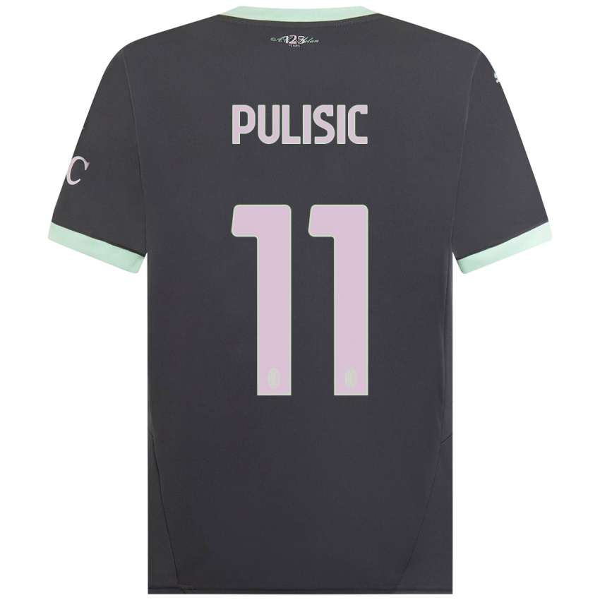 Niño Camiseta Christian Pulisic #11 Gris Equipación Tercera 2024/25 La Camisa Perú