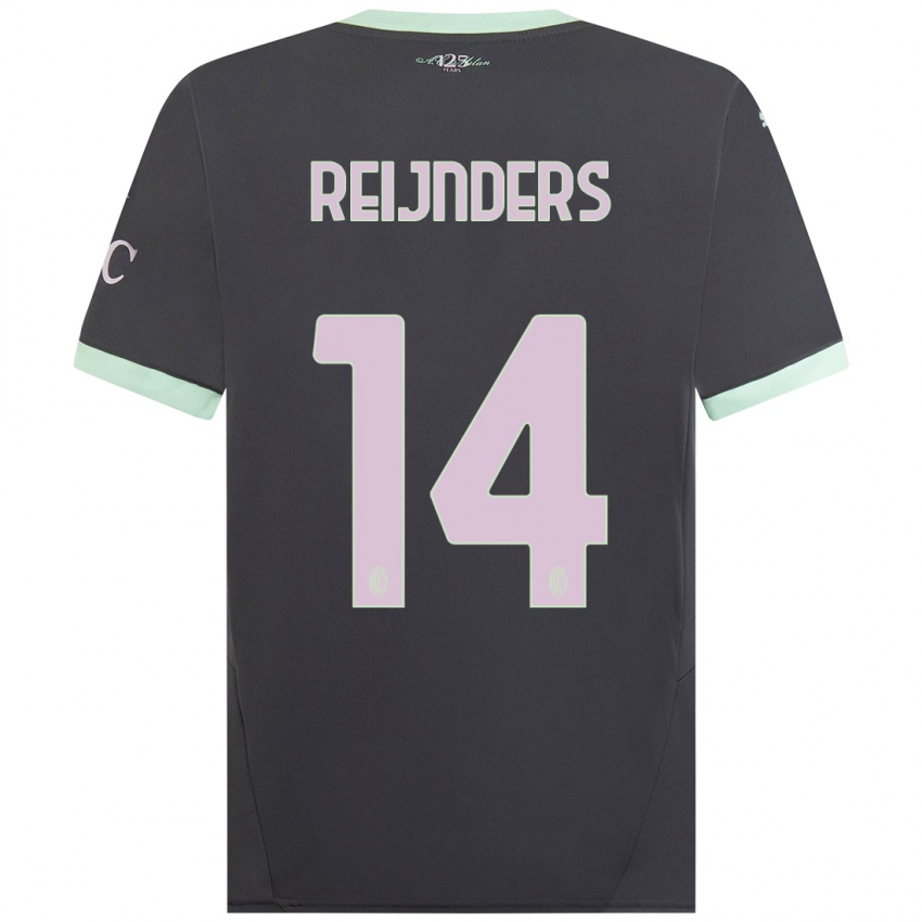 Niño Camiseta Tijjani Reijnders #14 Gris Equipación Tercera 2024/25 La Camisa Perú