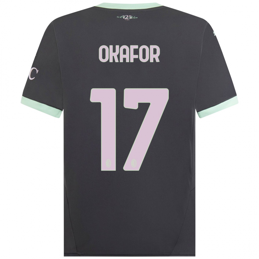 Niño Camiseta Noah Okafor #17 Gris Equipación Tercera 2024/25 La Camisa Perú