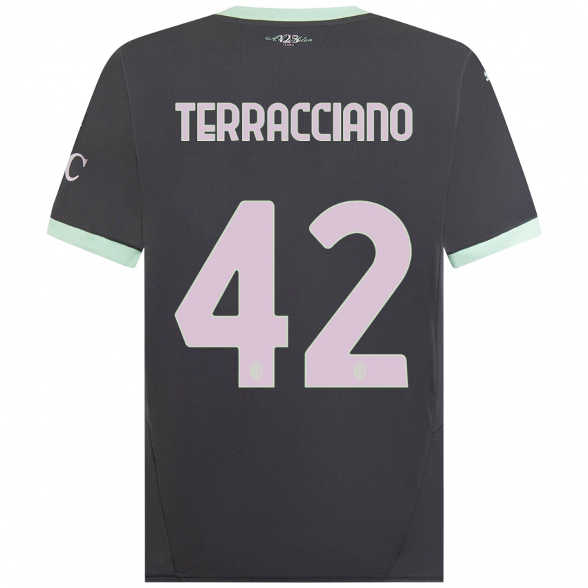 Niño Camiseta Filippo Terracciano #42 Gris Equipación Tercera 2024/25 La Camisa Perú