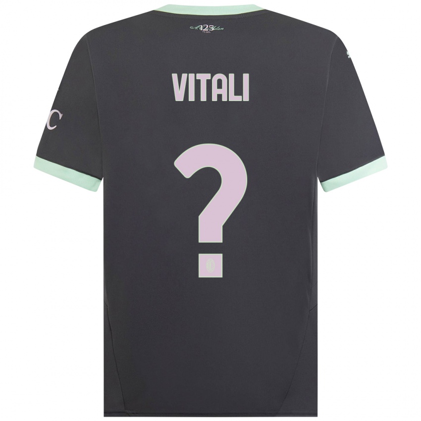 Niño Camiseta Michael Vitali #0 Gris Equipación Tercera 2024/25 La Camisa Perú