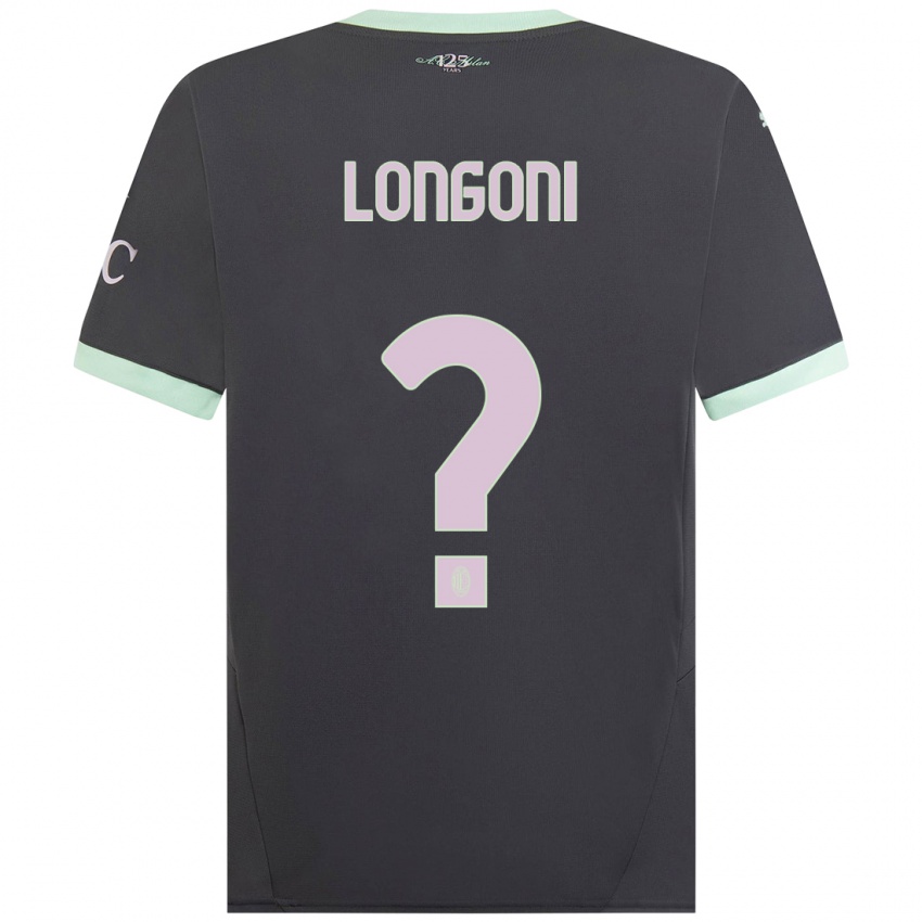 Niño Camiseta Alessandro Longoni #0 Gris Equipación Tercera 2024/25 La Camisa Perú