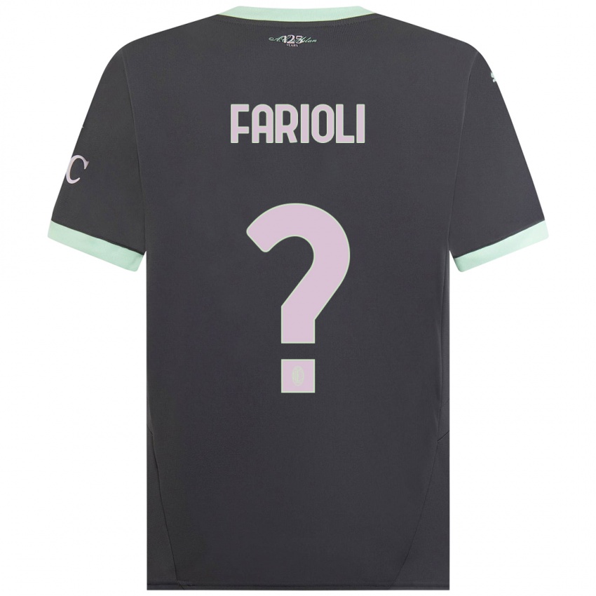 Niño Camiseta Simone Farioli #0 Gris Equipación Tercera 2024/25 La Camisa Perú