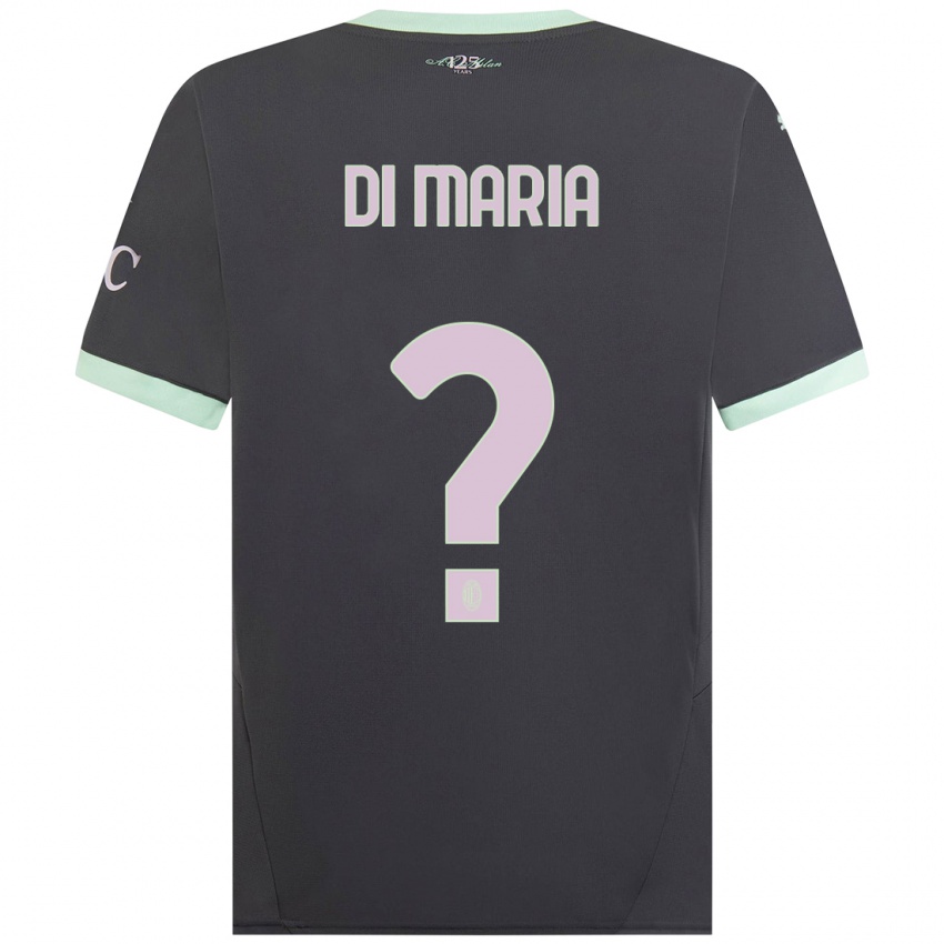 Niño Camiseta Alessandro Di Maria #0 Gris Equipación Tercera 2024/25 La Camisa Perú