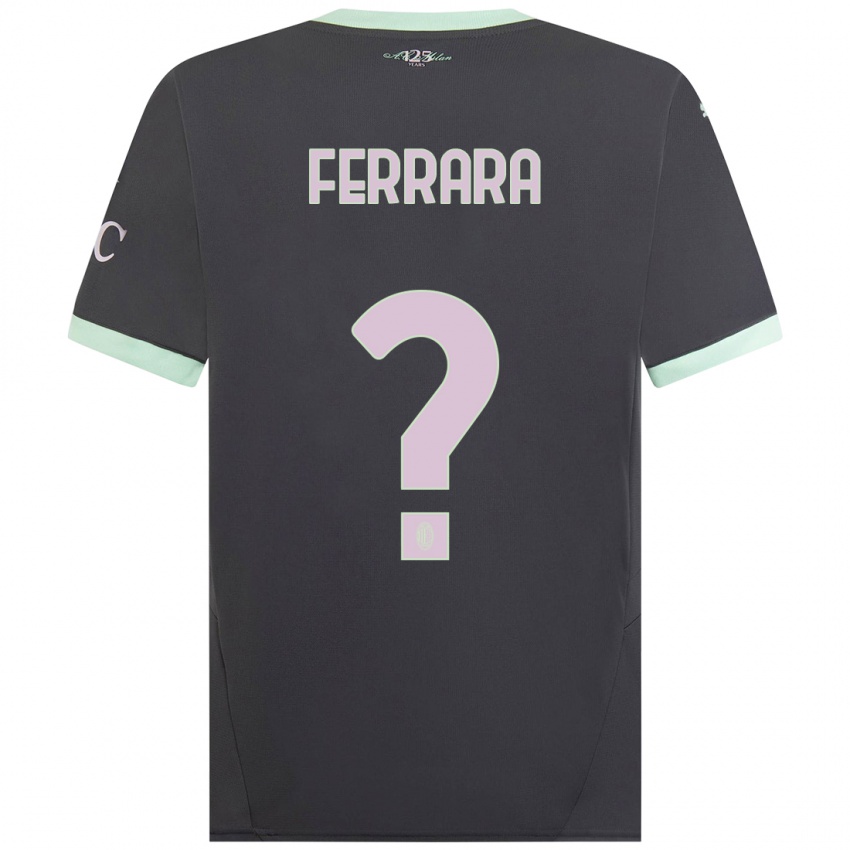 Niño Camiseta Francesco Ferrara #0 Gris Equipación Tercera 2024/25 La Camisa Perú