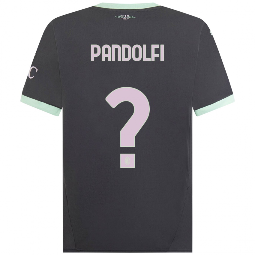 Niño Camiseta Fabio Pandolfi #0 Gris Equipación Tercera 2024/25 La Camisa Perú