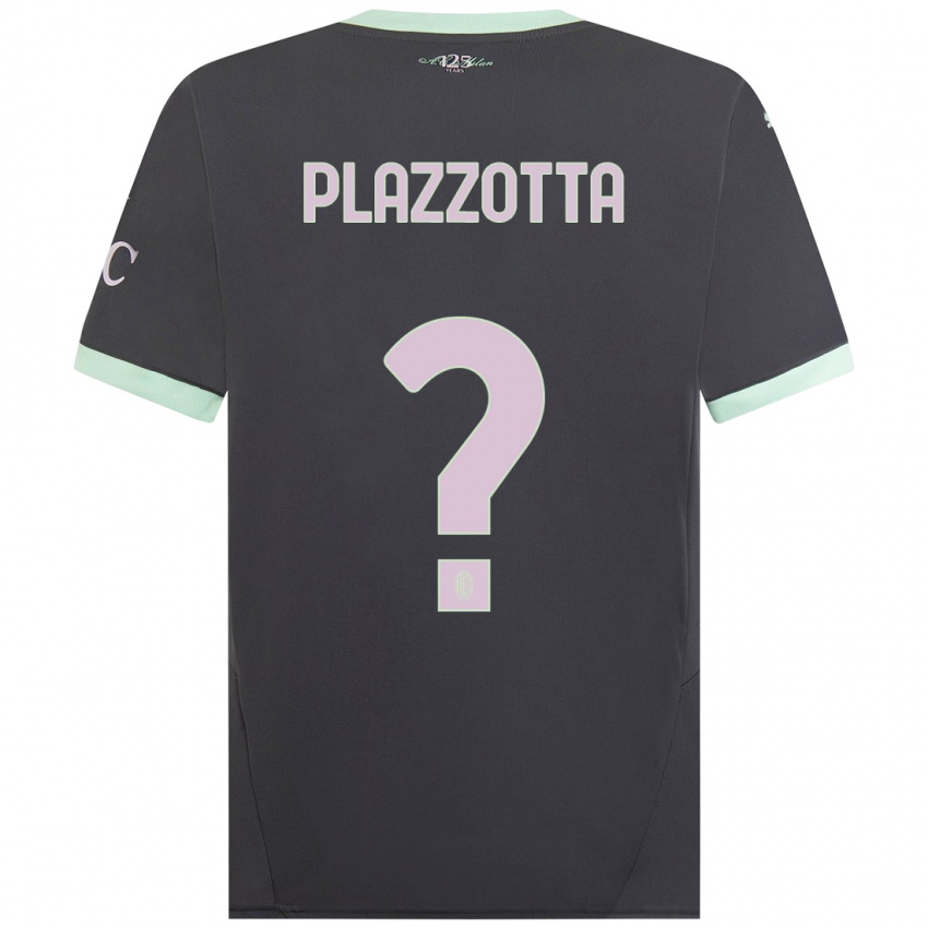 Niño Camiseta Filippo Plazzotta #0 Gris Equipación Tercera 2024/25 La Camisa Perú