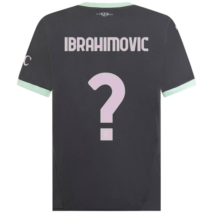 Niño Camiseta Vincent Ibrahimovic #0 Gris Equipación Tercera 2024/25 La Camisa Perú