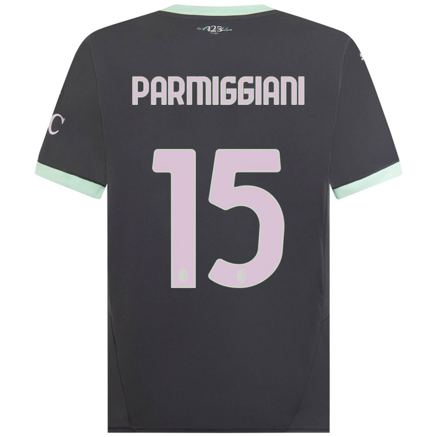 Niño Camiseta Pietro Parmiggiani #15 Gris Equipación Tercera 2024/25 La Camisa Perú