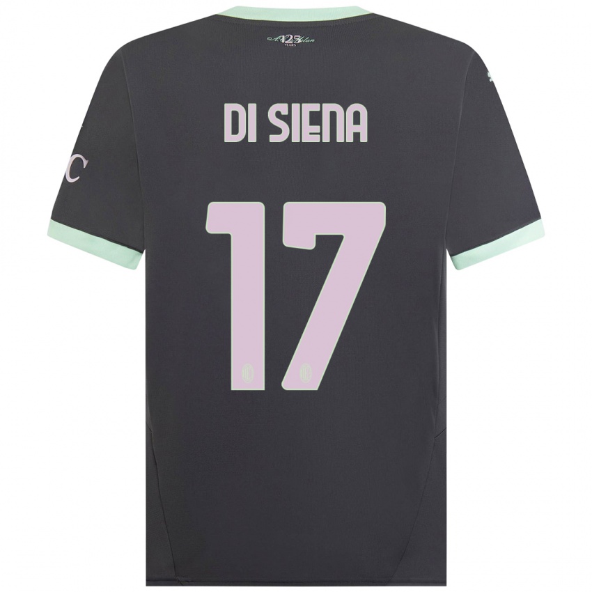 Niño Camiseta Andrea Di Siena #17 Gris Equipación Tercera 2024/25 La Camisa Perú