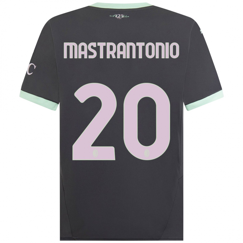 Niño Camiseta Davide Mastrantonio #20 Gris Equipación Tercera 2024/25 La Camisa Perú