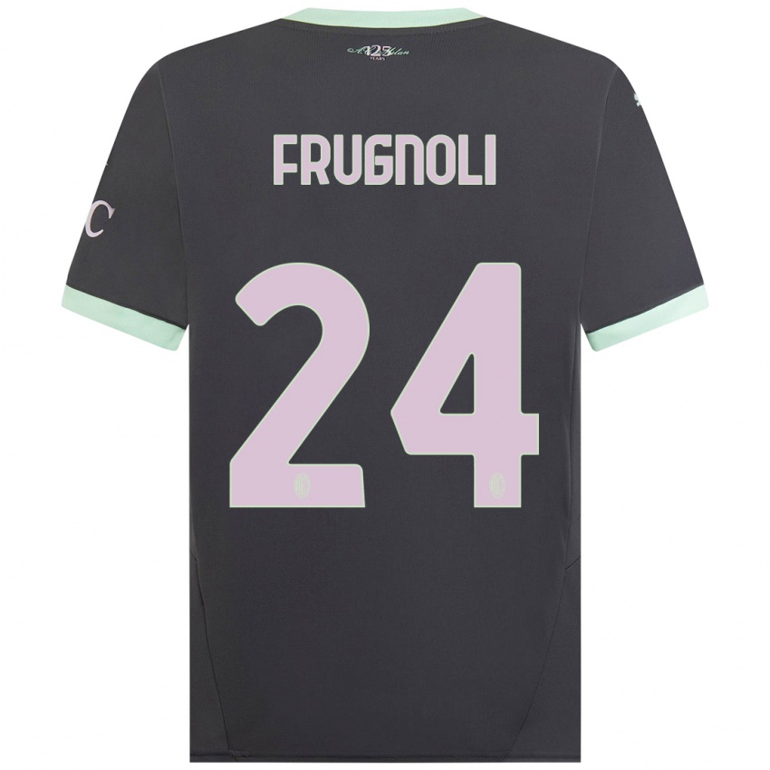 Niño Camiseta Leonardo Frugnoli #24 Gris Equipación Tercera 2024/25 La Camisa Perú