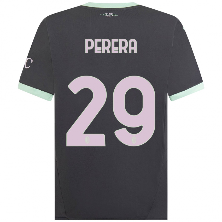 Niño Camiseta Nirash Perera #29 Gris Equipación Tercera 2024/25 La Camisa Perú