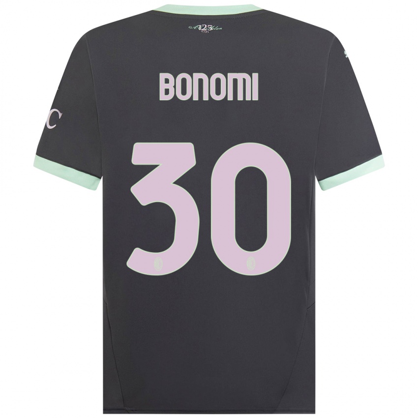 Niño Camiseta Alessandro Bonomi #30 Gris Equipación Tercera 2024/25 La Camisa Perú