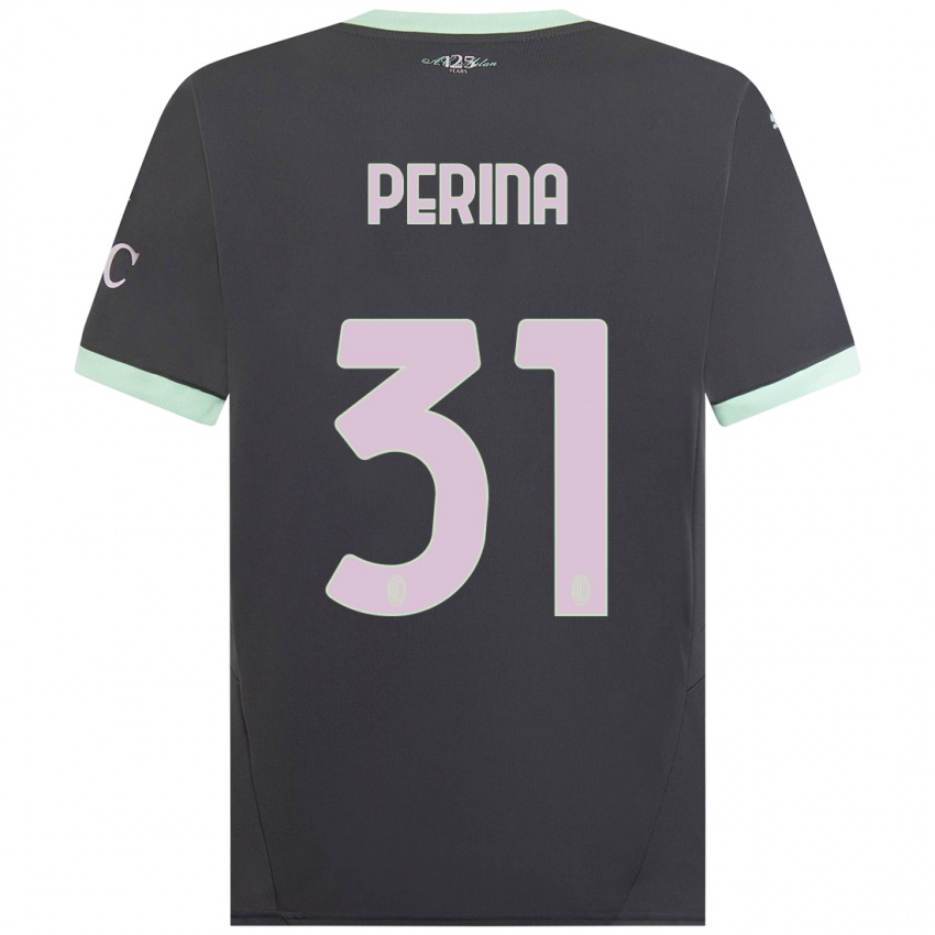 Niño Camiseta Gioele Perina #31 Gris Equipación Tercera 2024/25 La Camisa Perú