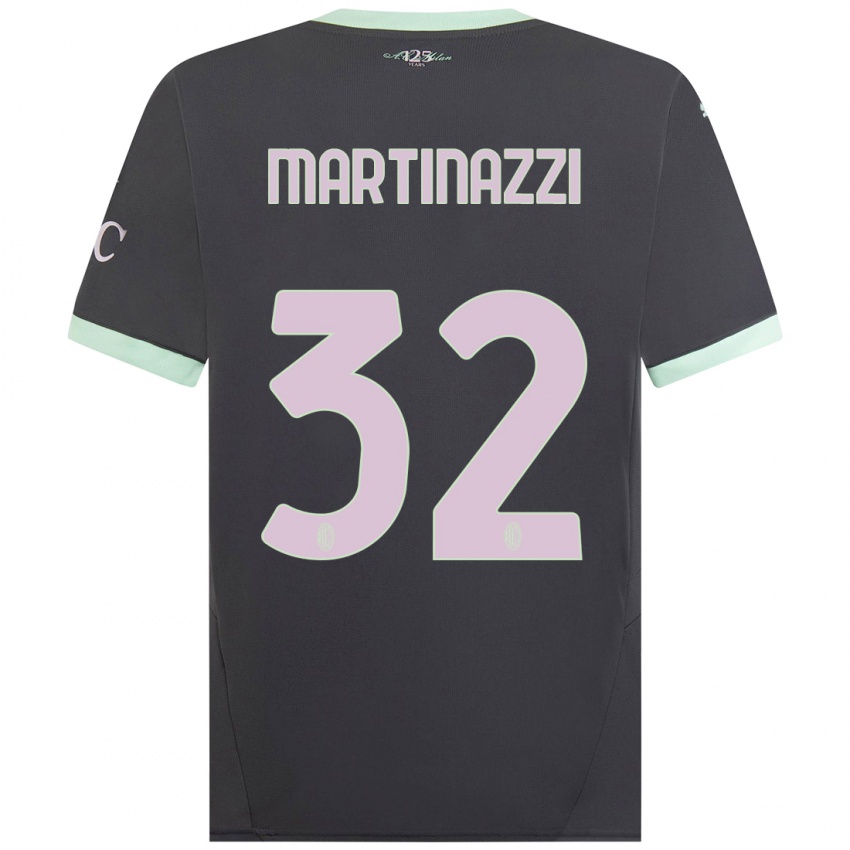 Niño Camiseta Luca Martinazzi #32 Gris Equipación Tercera 2024/25 La Camisa Perú