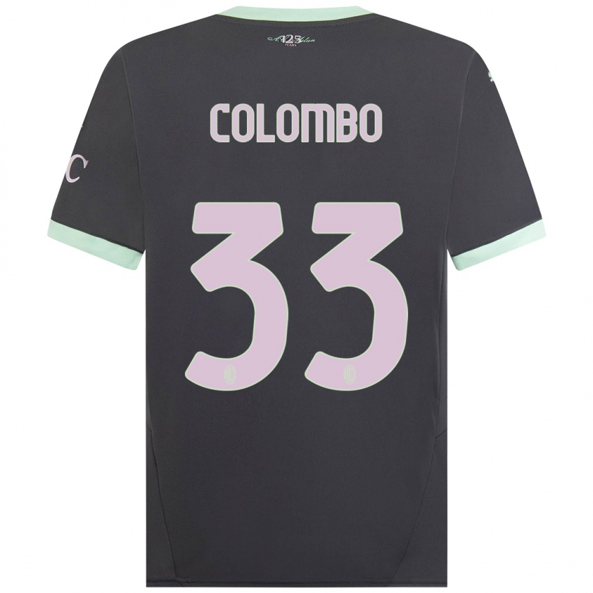 Niño Camiseta Federico Colombo #33 Gris Equipación Tercera 2024/25 La Camisa Perú