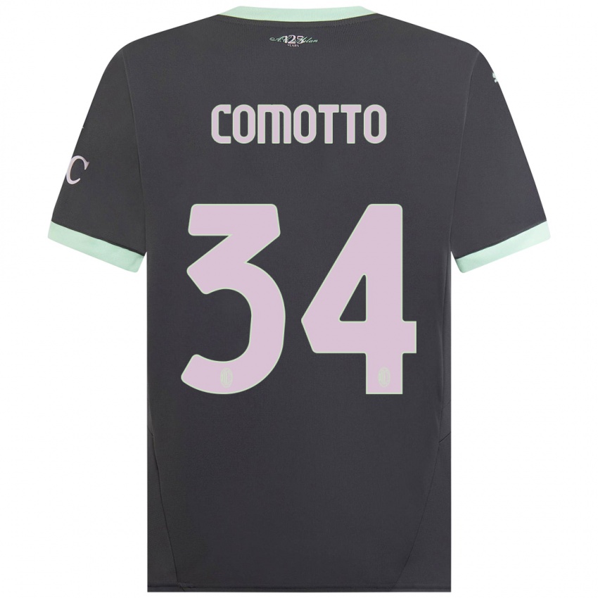 Niño Camiseta Christian Comotto #34 Gris Equipación Tercera 2024/25 La Camisa Perú