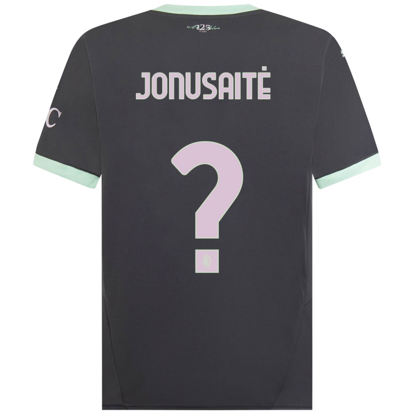 Niño Camiseta Rimantė Jonušaitė #0 Gris Equipación Tercera 2024/25 La Camisa Perú