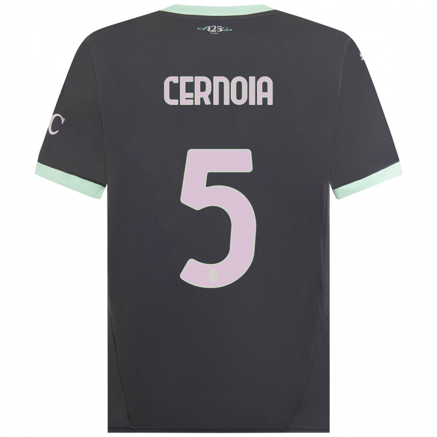 Niño Camiseta Valentina Cernoia #5 Gris Equipación Tercera 2024/25 La Camisa Perú