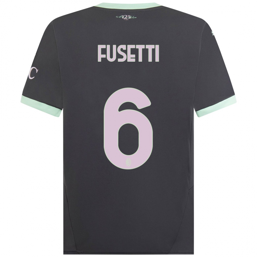 Niño Camiseta Laura Fusetti #6 Gris Equipación Tercera 2024/25 La Camisa Perú