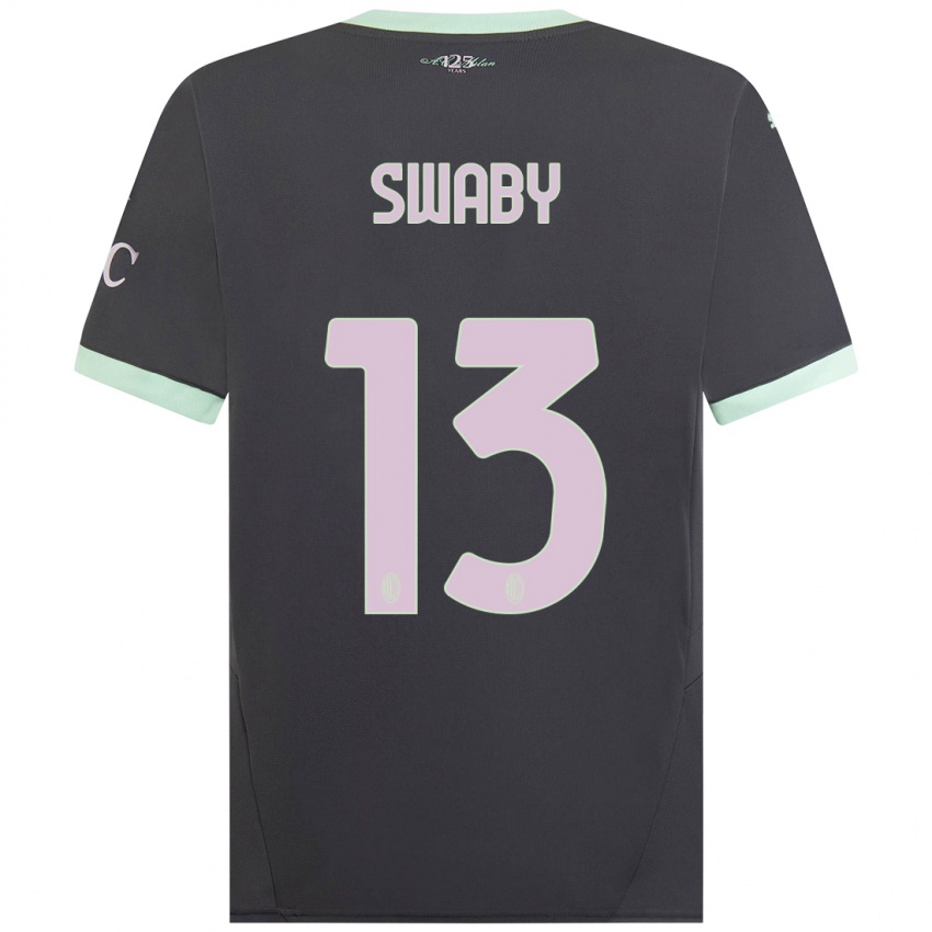 Niño Camiseta Allyson Swaby #13 Gris Equipación Tercera 2024/25 La Camisa Perú