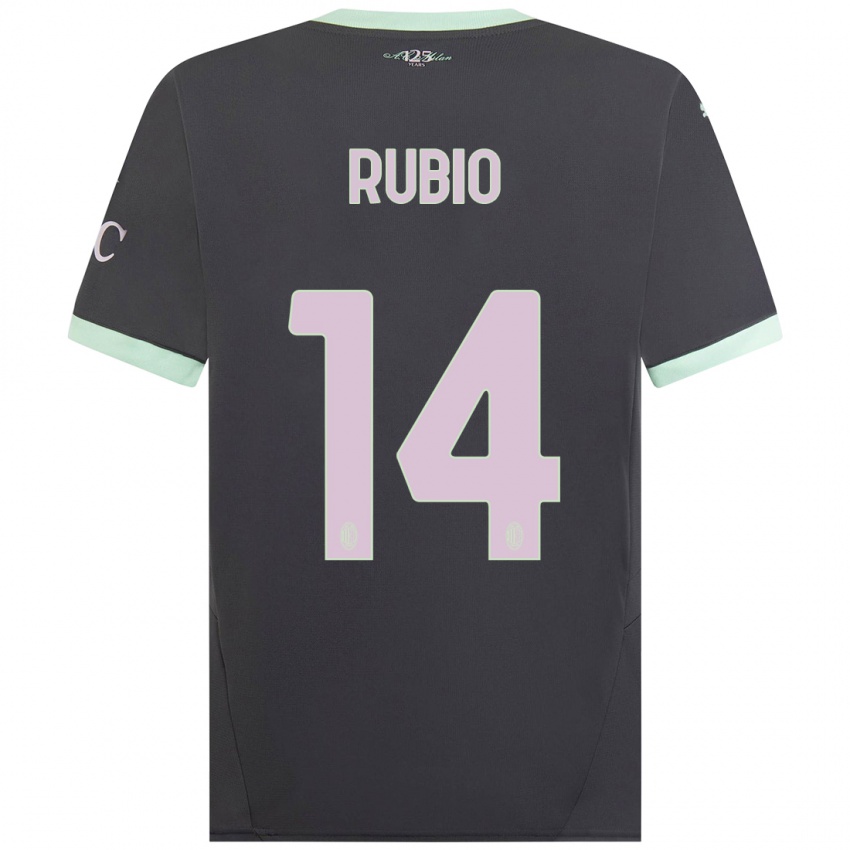 Niño Camiseta Silvia Rubio #14 Gris Equipación Tercera 2024/25 La Camisa Perú