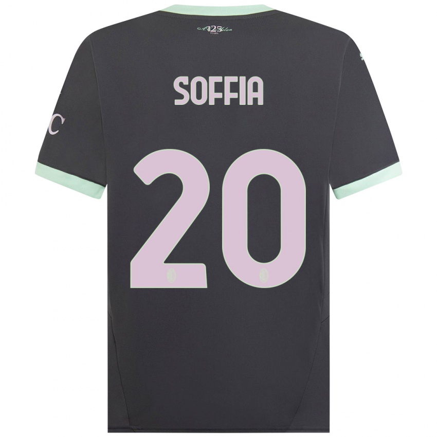 Niño Camiseta Angelica Soffia #20 Gris Equipación Tercera 2024/25 La Camisa Perú