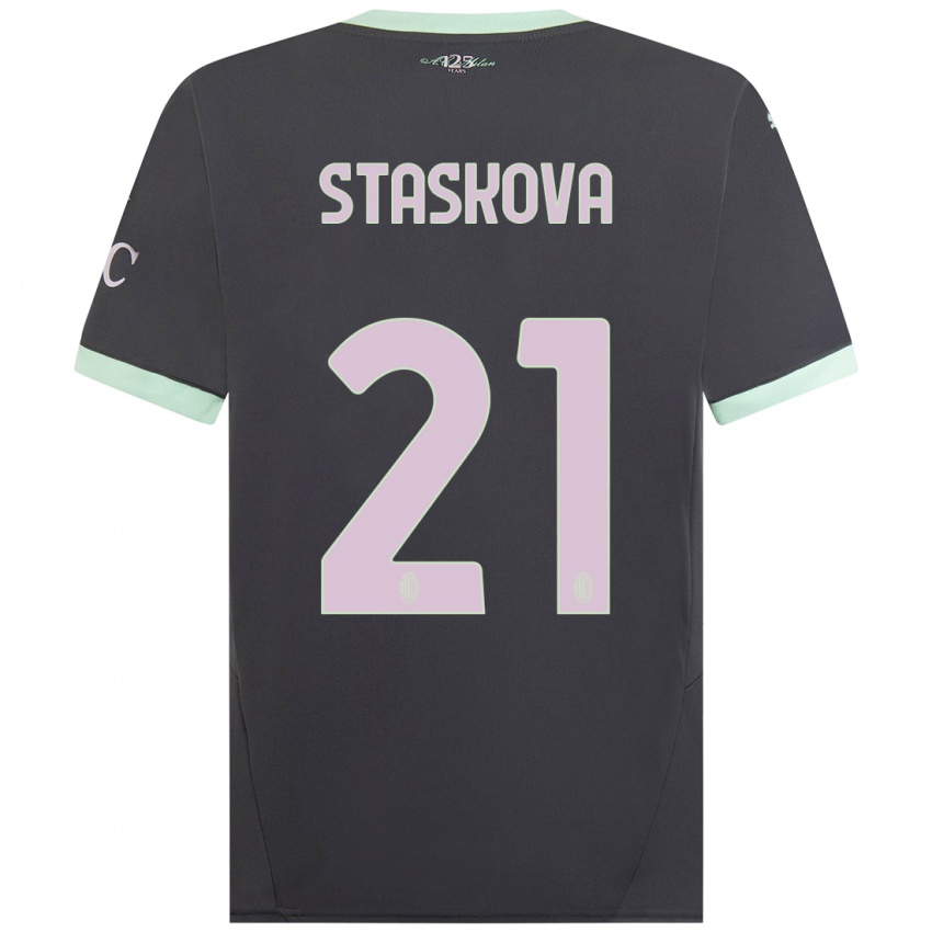 Niño Camiseta Andrea Stašková #21 Gris Equipación Tercera 2024/25 La Camisa Perú