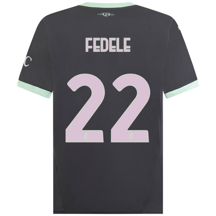 Niño Camiseta Noemi Fedele #22 Gris Equipación Tercera 2024/25 La Camisa Perú