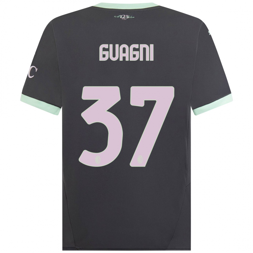 Niño Camiseta Alia Guagni #37 Gris Equipación Tercera 2024/25 La Camisa Perú