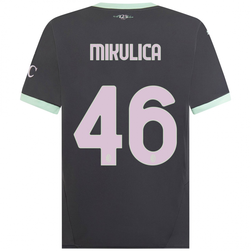 Niño Camiseta Petra Mikulica #46 Gris Equipación Tercera 2024/25 La Camisa Perú