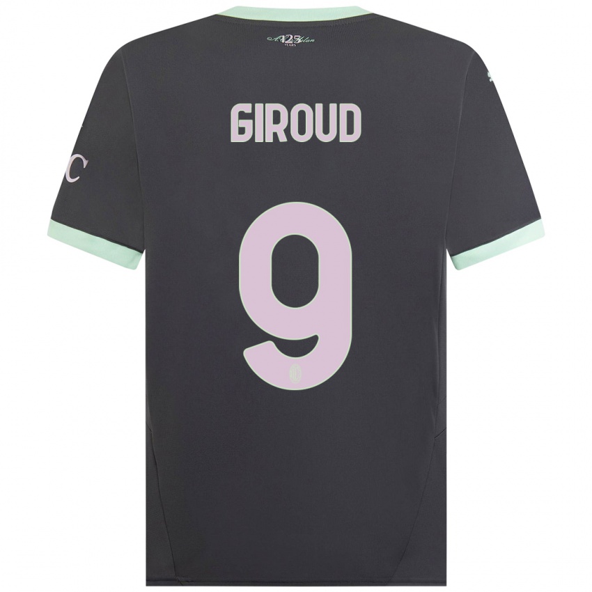 Niño Camiseta Olivier Giroud #9 Gris Equipación Tercera 2024/25 La Camisa Perú