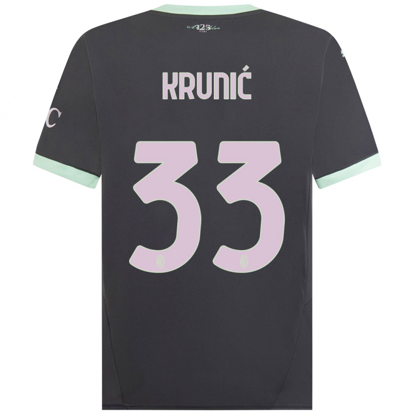 Niño Camiseta Rade Krunic #33 Gris Equipación Tercera 2024/25 La Camisa Perú