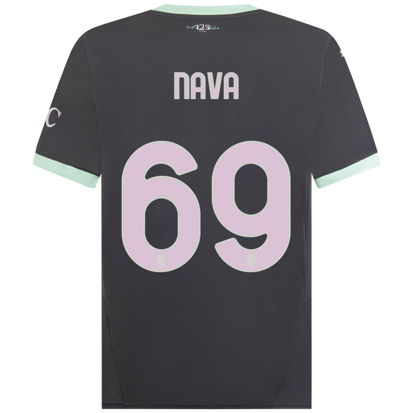 Niño Camiseta Lapo Nava #69 Gris Equipación Tercera 2024/25 La Camisa Perú