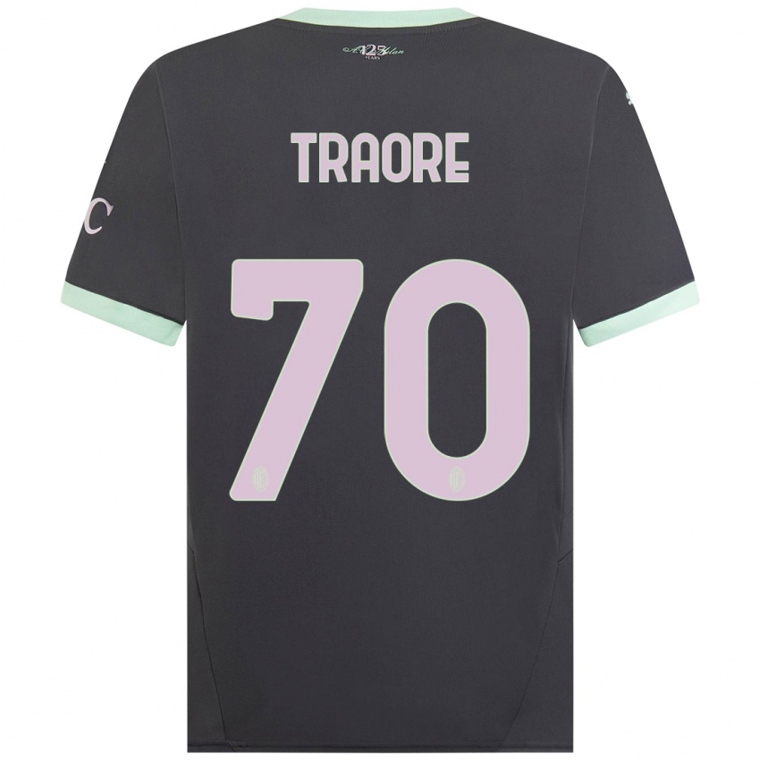 Niño Camiseta Chaka Traore #70 Gris Equipación Tercera 2024/25 La Camisa Perú